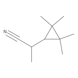 2-(2,2,3,3-Tetramethylcyclopropyl)propanenitrile结构式