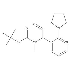tert-butyl N-methyl-N-{2-oxo-1-[2-(pyrrolidin-1-yl)pyridin-3-yl]ethyl}carbamate Structure
