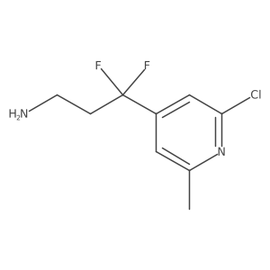 3-(2-Chloro-6-methylpyridin-4-yl)-3,3-difluoropropan-1-amine Structure