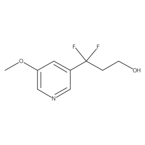 3,3-Difluoro-3-(5-methoxypyridin-3-yl)propan-1-ol结构式