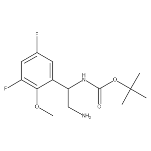 tert-butyl N-[2-amino-1-(3,5-difluoro-2-methoxyphenyl)ethyl]carbamate Structure