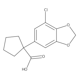 1-(7-Chloro-1,3-dioxaindan-5-yl)cyclopentane-1-carboxylic acid Structure