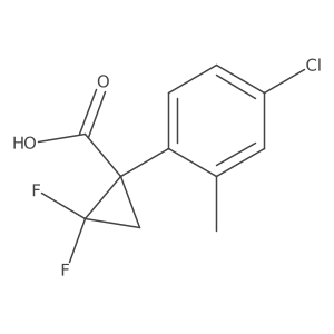 1-(4-Chloro-2-methylphenyl)-2,2-difluorocyclopropane-1-carboxylic acid Structure