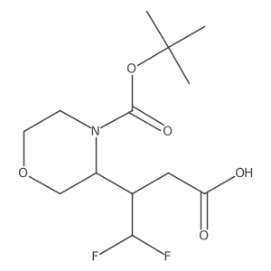 3-{4-[(Tert-butoxy)carbonyl]morpholin-3-yl}-4,4-difluorobutanoic acid Structure