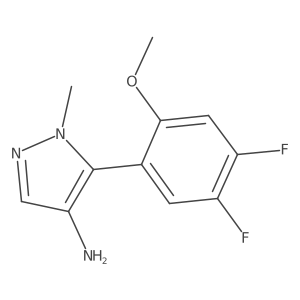 5-(4,5-difluoro-2-methoxyphenyl)-1-methyl-1H-pyrazol-4-amine结构式