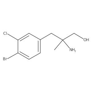 2-Amino-3-(4-bromo-3-chlorophenyl)-2-methylpropan-1-ol结构式