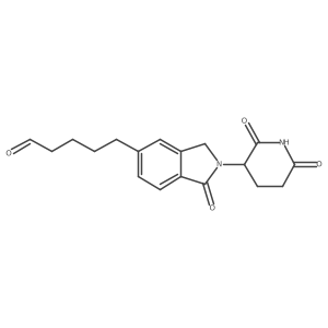 5-[2-(2,6-Dioxo-3-piperidyl)-1-oxo-isoindolin-5-yl]pentanal Structure
