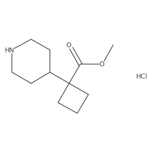 Methyl 1-piperidin-4-ylcyclobutane-1-carboxylate;hydrochloride结构式