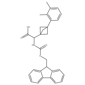 2-[3-(2,3-Dimethylphenyl)-1-bicyclo[1.1.1]pentanyl]-2-(9H-fluoren-9-ylmethoxycarbonylamino)acetic acid结构式