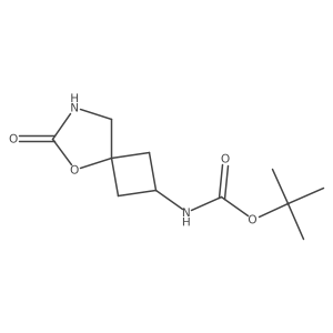Tert-butyl N-(6-oxo-5-oxa-7-azaspiro[3.4]octan-2-yl)carbamate结构式