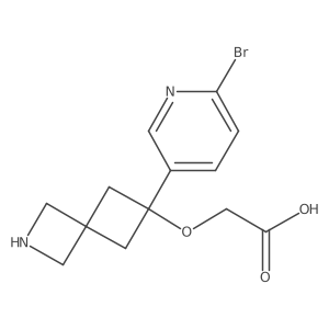 2-{[6-(6-Bromopyridin-3-yl)-2-azaspiro[3.3]heptan-6-yl]oxy}acetic acid Structure