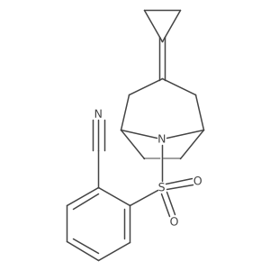 2-[(3-cyclopropylidene-8-azabicyclo[3.2.1]octan-8-yl)sulfonyl]benzonitrile结构式