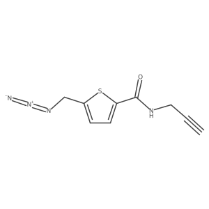 5-(azidomethyl)-N-(prop-2-yn-1-yl)thiophene-2-carboxamide结构式