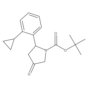 Tert-butyl 2-(2-cyclopropylphenyl)-4-oxopyrrolidine-1-carboxylate结构式