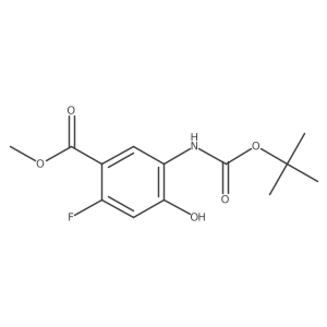Methyl 5-{[(tert-butoxy)carbonyl]amino}-2-fluoro-4-hydroxybenzoate Structure