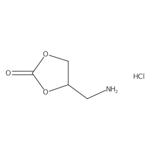 (4S)-4-(Aminomethyl)-1,3-dioxolan-2-one;hydrochloride结构式