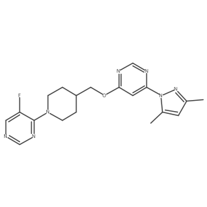 4-(3,5-dimethyl-1H-pyrazol-1-yl)-6-{[1-(5-fluoropyrimidin-4-yl)piperidin-4-yl]methoxy}pyrimidine结构式