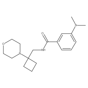 3-(dimethylamino)-N-{[1-(morpholin-4-yl)cyclobutyl]methyl}benzamide Structure