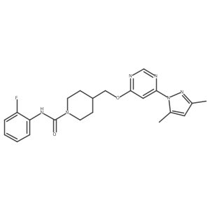 4-({[6-(3,5-dimethyl-1H-pyrazol-1-yl)pyrimidin-4-yl]oxy}methyl)-N-(2-fluorophenyl)piperidine-1-carboxamide Structure