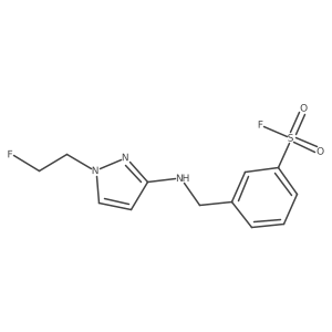 3-[[[1-(2-Fluoroethyl)pyrazol-3-yl]amino]methyl]benzenesulfonyl fluoride结构式