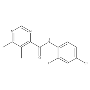 N-(4-Chloro-2-fluorophenyl)-5,6-dimethylpyrimidine-4-carboxamide Structure