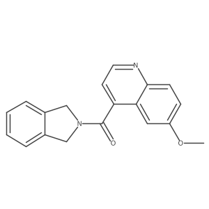 4-(2,3-dihydro-1H-isoindole-2-carbonyl)-6-methoxyquinoline Structure
