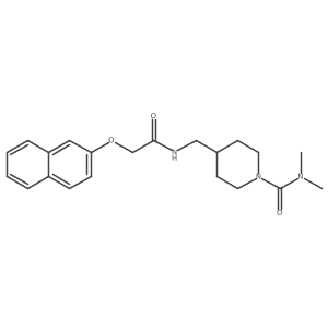 N,N-dimethyl-4-{[2-(naphthalen-2-yloxy)acetamido]methyl}piperidine-1-carboxamide结构式
