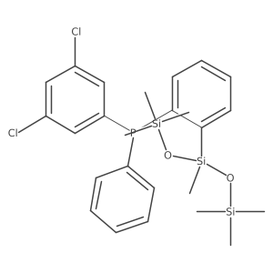 (3,5-Dichlorophenyl)(2-(1,1,1,3,5,5,5-heptamethyltrisiloxan-3-yl)phenyl)(phenyl)phosphane结构式