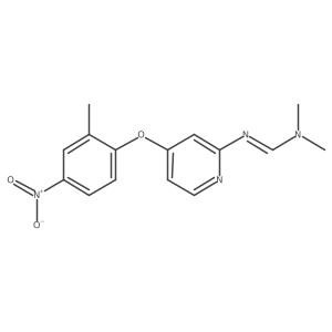 (Z)-N,N-dimethyl-N'-(4-(2-methyl-4-nitrophenoxy)pyridin-2-yl)formamidine结构式