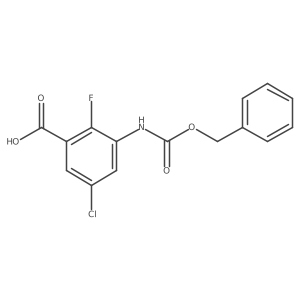 3-{[(Benzyloxy)carbonyl]amino}-5-chloro-2-fluorobenzoic acid结构式