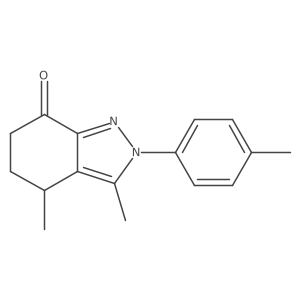 3,4-dimethyl-2-(4-methylphenyl)-4,5,6,7-tetrahydro-2H-indazol-7-one Structure