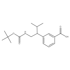 3-(1-{[(Tert-butoxy)carbonyl]amino}-3-methylbutan-2-yl)benzoic acid Structure