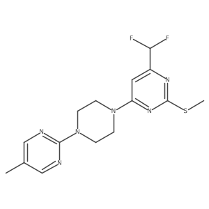 4-(Difluoromethyl)-6-[4-(5-methylpyrimidin-2-yl)piperazin-1-yl]-2-(methylsulfanyl)pyrimidine Structure