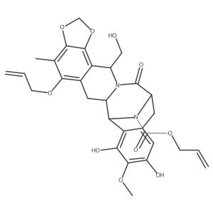 Allyl (6aS,7R,13S,16R)-5-(allyloxy)-8,10-dihydroxy-16-(hydroxymethyl)-9-methoxy-4-methyl-14-oxo-6,6a,7,13,14,16-hexahydro-12H-7,13-epiminobenzo[4,5]azocino[1,2-b][1,3]dioxolo[4,5-h]isoquinoline-17-carboxylate Structure