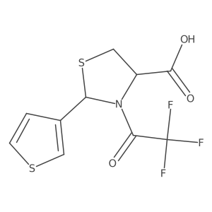 2-(3-thienyl)-3-(2,2,2-trifluoroacetyl)thiazolidine-4-carboxylic acid Structure