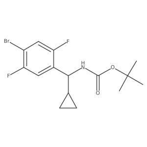tert-butyl N-[(4-bromo-2,5-difluorophenyl)(cyclopropyl)methyl]carbamate结构式