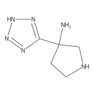 3-(1H-1,2,3,4-tetrazol-5-yl)pyrrolidin-3-amine结构式