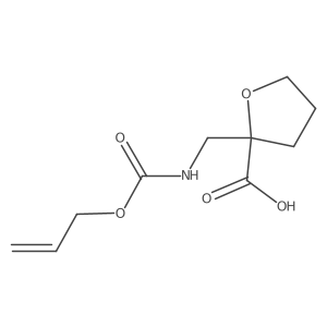 2-({[(Prop-2-en-1-yloxy)carbonyl]amino}methyl)oxolane-2-carboxylic acid结构式