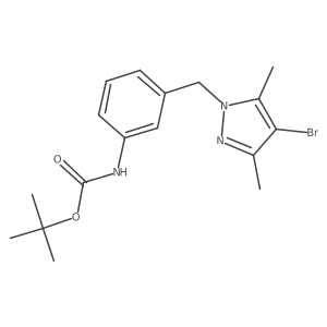 tert-butyl N-{3-[(4-bromo-3,5-dimethyl-1H-pyrazol-1-yl)methyl]phenyl}carbamate Structure
