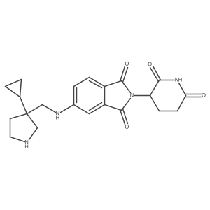 5-{[(3-cyclopropylpyrrolidin-3-yl)methyl]amino}-2-(2,6-dioxopiperidin-3-yl)-2,3-dihydro-1H-isoindole-1,3-dione结构式