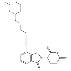 3-[4-[4-(2,2-Diethoxyethoxy)but-1-ynyl]-1-oxo-isoindolin-2-yl]piperidine-2,6-dione Structure
