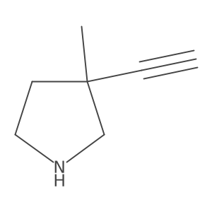 3-Ethynyl-3-methylpyrrolidine结构式