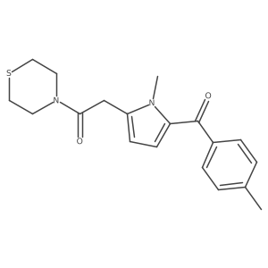 2-[1-methyl-5-(4-methylbenzoyl)-1H-pyrrol-2-yl]-1-(thiomorpholin-4-yl)ethan-1-one Structure
