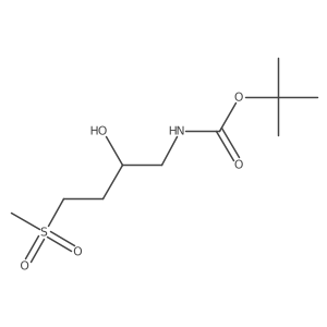 tert-butyl N-(2-hydroxy-4-methanesulfonylbutyl)carbamate结构式