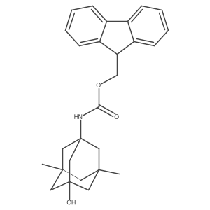 (9H-fluoren-9-yl)methyl N-(3-hydroxy-5,7-dimethyladamantan-1-yl)carbamate结构式
