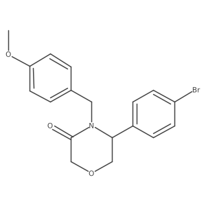 5-(4-Bromophenyl)-4-(4-methoxybenzyl)morpholin-3-one Structure