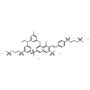 Tetrasodium 5-((4-chloro-6-(ethyl(3-((2-(sulfonatooxy)ethyl)sulfonyl)phenyl)amino)-1,3,5-triazin-2-yl)amino)-4-hydroxy-3-((4-((2-(sulfonatooxy)ethyl)sulfonyl)phenyl)diazenyl)naphthalene-2,7-disulfonate Structure