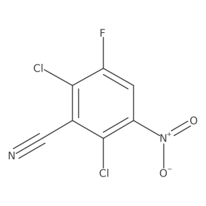 2,6-Dichloro-3-fluoro-5-nitrobenzonitrile结构式