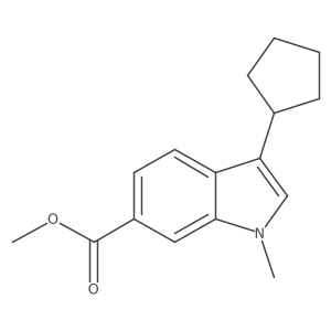 methyl 3-cyclopentyl-1-methyl-1H-indole-6-carboxylate Structure