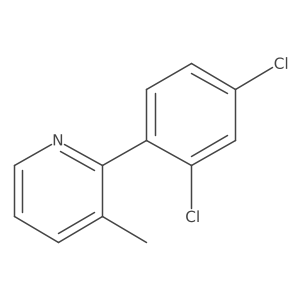 2-(2,4-Dichlorophenyl)-3-methylpyridine Structure